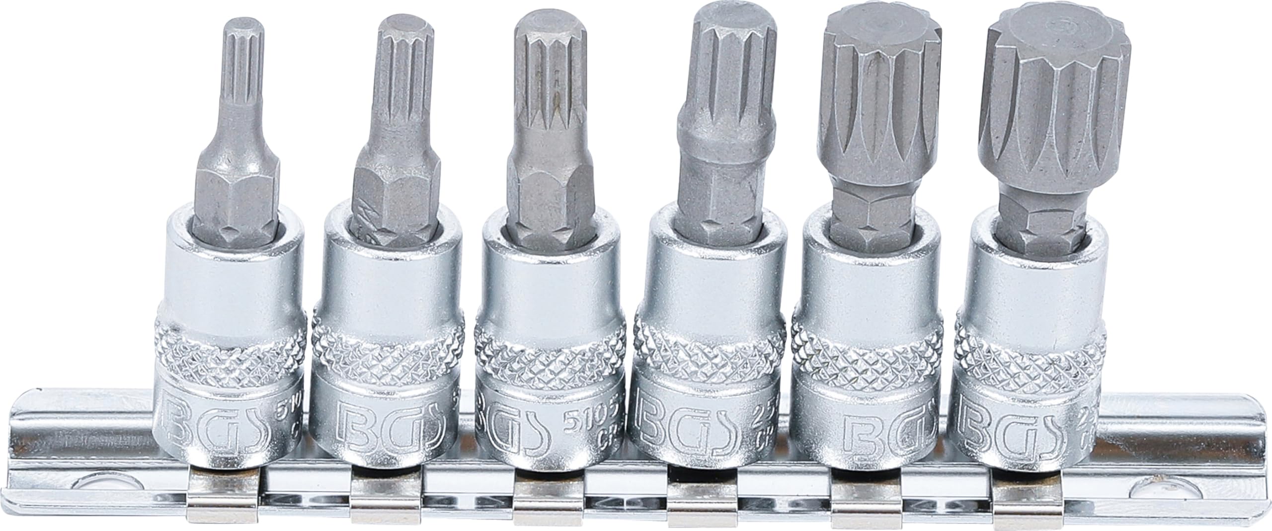 BGS 2162 | Bit Socket | 6.3 mm (1/4") Drive | Spline (for XZN) M4 - M12 | 6 pcs.