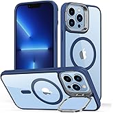 ESR for iPhone 13 Pro Max Case, Compatible with MagSafe, Built-in Camera Ring Stand, Military-Grade Protection, Magnetic Phone Case for iPhone 13 Pro Max, Classic Series, Clear Blue