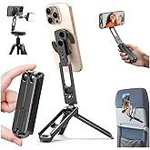 ZOINSHOT Portable and Foldable Metal Magnetic Tripod for iPhone Magsafe, Pocket Mini Phone Tripod Stand, Compatible with iPhone 17/16/15/14/13/12 Series for Travel Vlog Photography Video Recording
