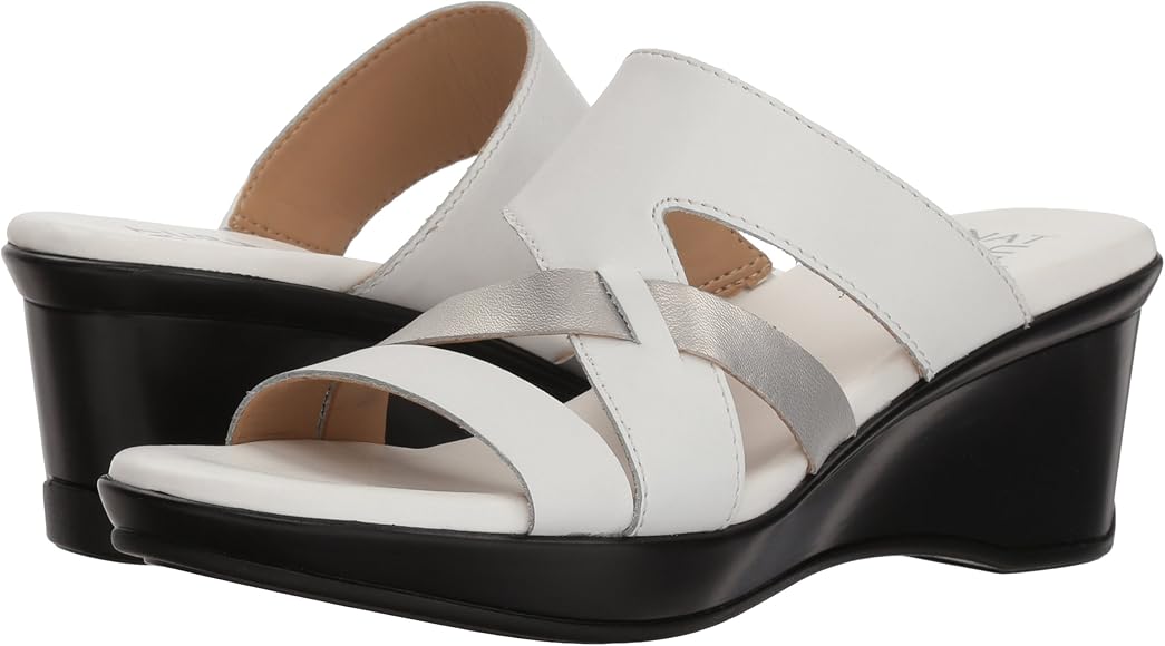 naturalizer white wedge sandals