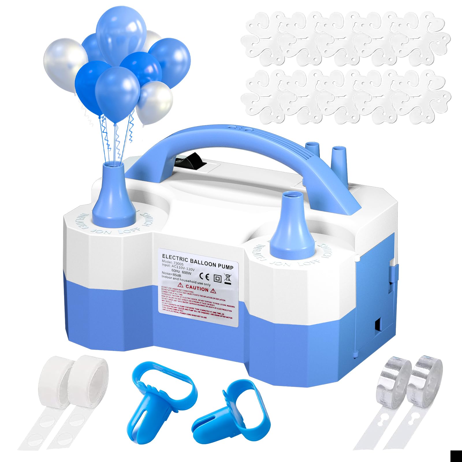 Photo 1 of Balloon Pump, Balloon Pump Electric, Portable Dual Nozzle Electric Blower Air Pump Inflator for Party Decoration. Faster and Save Time