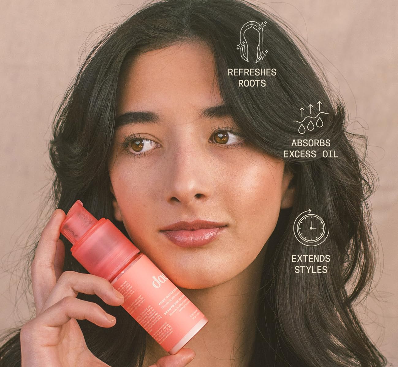 DAE Fairy Duster Dry Shampoo Powder - Non-Aerosol Natural Ingredients, Absorbs Oil & Refreshes Roots