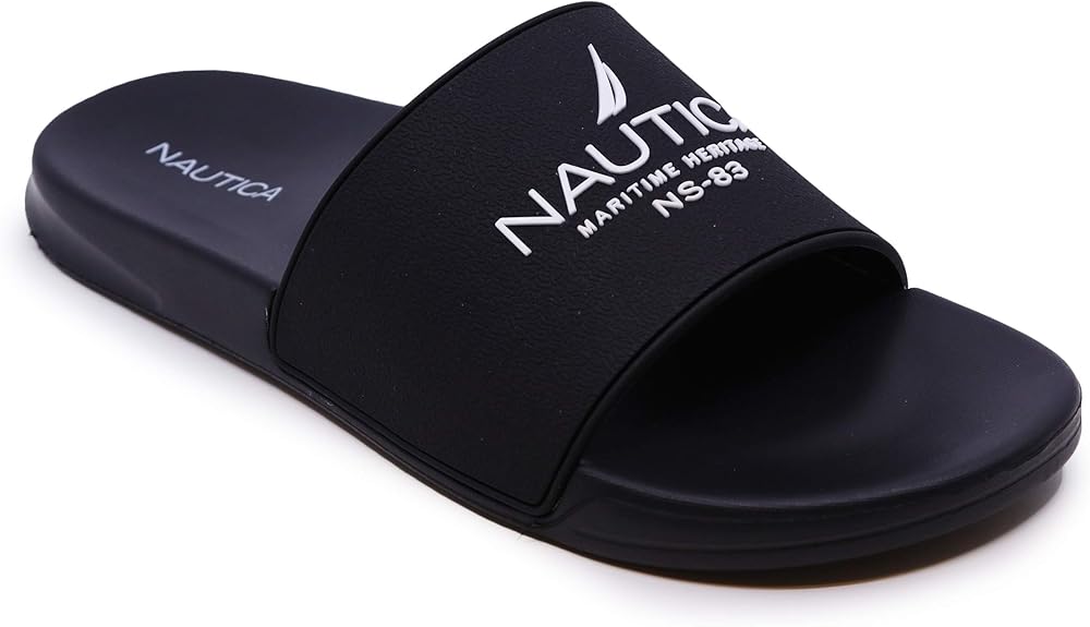 Amazon.com | Nautica Men's Athletic Slide Comfort Sandal | Sport Sandals & Slides