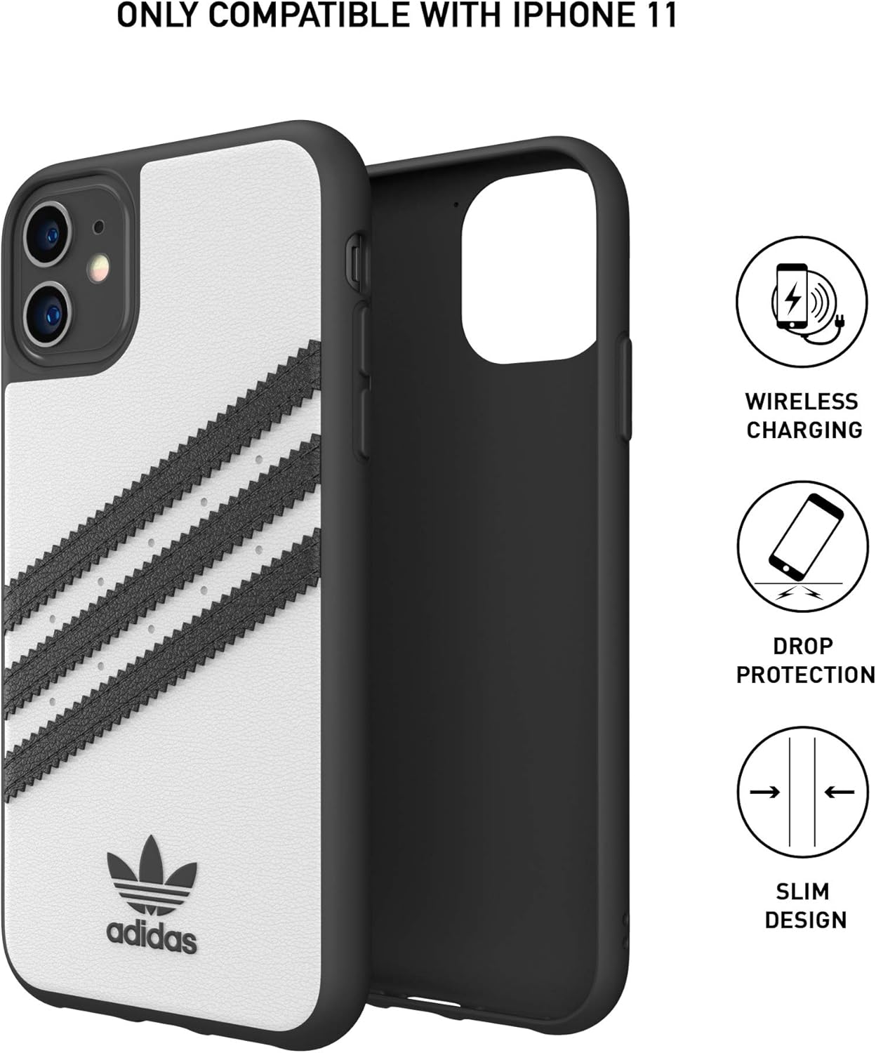 Amazon Co Jp アディダスオリジナルス Iphone 11 ケース Samba サンバ ホワイト Adidas Or Moulded Case Tpu Fw19 For Iphone 11 19 White Black Samba 家電 カメラ