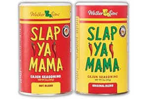 Slap Ya Mama Cajun Seasoning, Spice Variety Pack, 8 Ounce Cans, 1 Original Cajun and 1 Hot Cajun Blend (2, hot blend, origina
