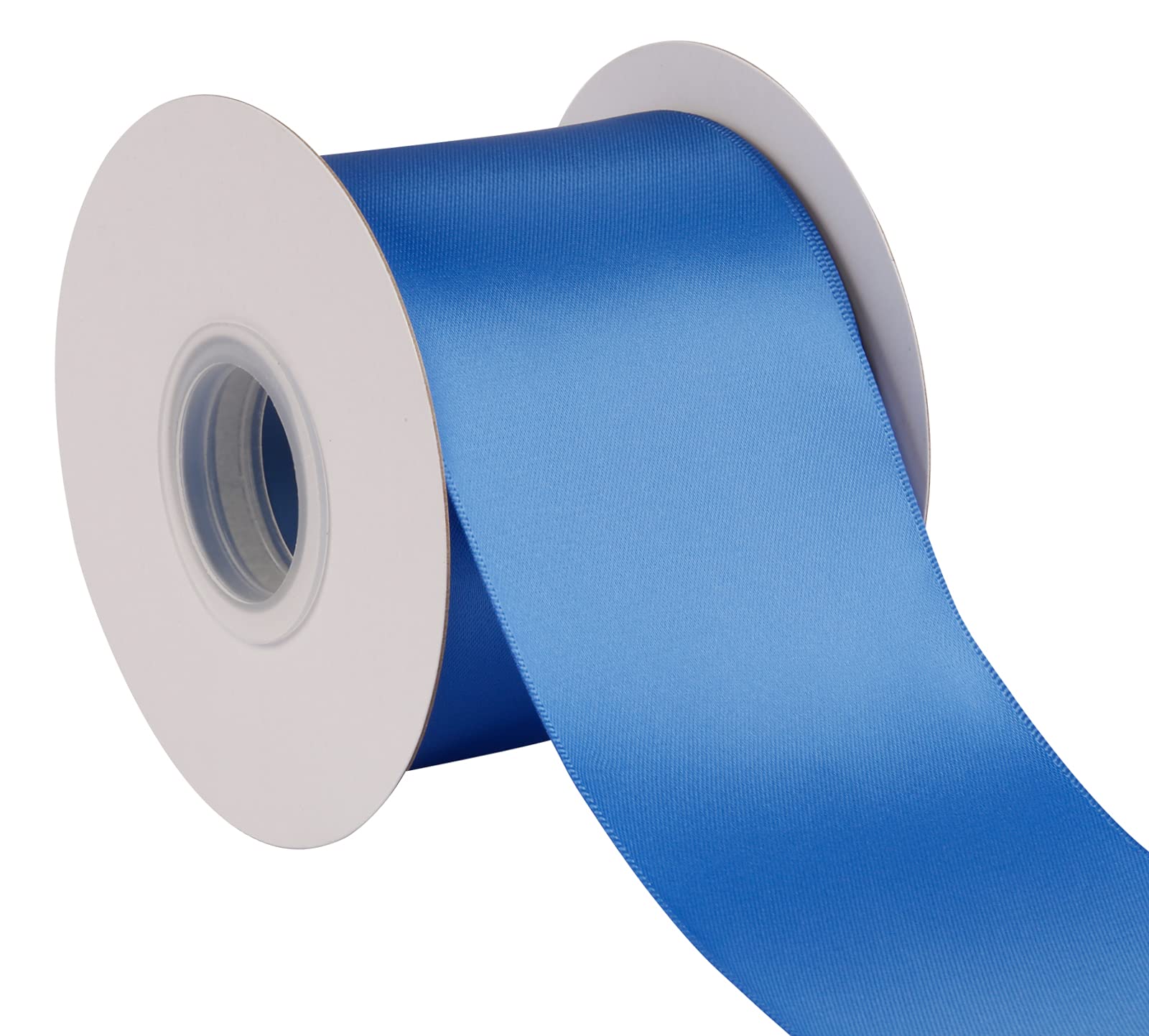 Joycrosso 75mm Double Faced Satin Ribbon 22 Meters-Roll Set for Chair Sash Gift Wrapping Party Favor Home Decoration Craft Supplies, Royal