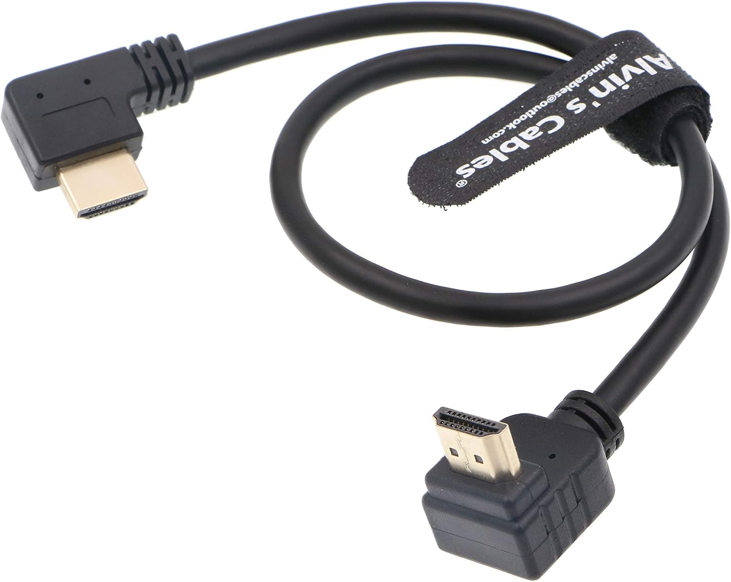 Alvin's Cables Z CAM E2 L Shape 2.0 HDMI Cable for Atomos Shinobi Ninja V Monitor Portkeys BM5 Monitor 90 Degrees up to Right Angle Down 45CM