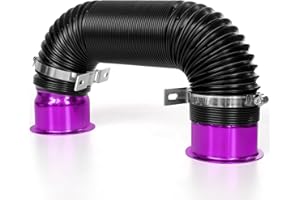 AICARS Intake Pipe Intake Duct, 3 Inch/76mm Universal Aluminum Cold Intake Tube for Automotive Car