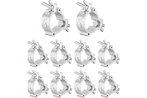 2 Inch Truss Clamps, 10 Packs Gruolin Stage Light Clamp with TUV, Premium 50mm Aluminium Heavy Duty 100kg / 220lb Lighting Clamps, Perfect Fit for 48-52mm OD Tube