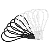 Cable Matters 10-Pack Ultra Strong Silicone Magnetic Cable Ties, Magnetic Cord Ties/ZipTies/Cord Organizer, Black and White