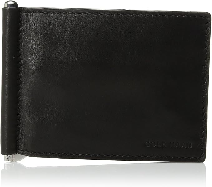 Cole Haan Men's WASHINGTON GRAND HINGED BIFOLD WALLET, black, No Size