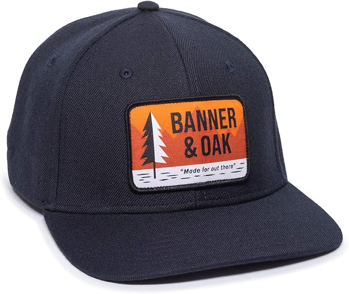 Alpine Woven Label Scout Patch Hat Adjustable Baseball Cap W