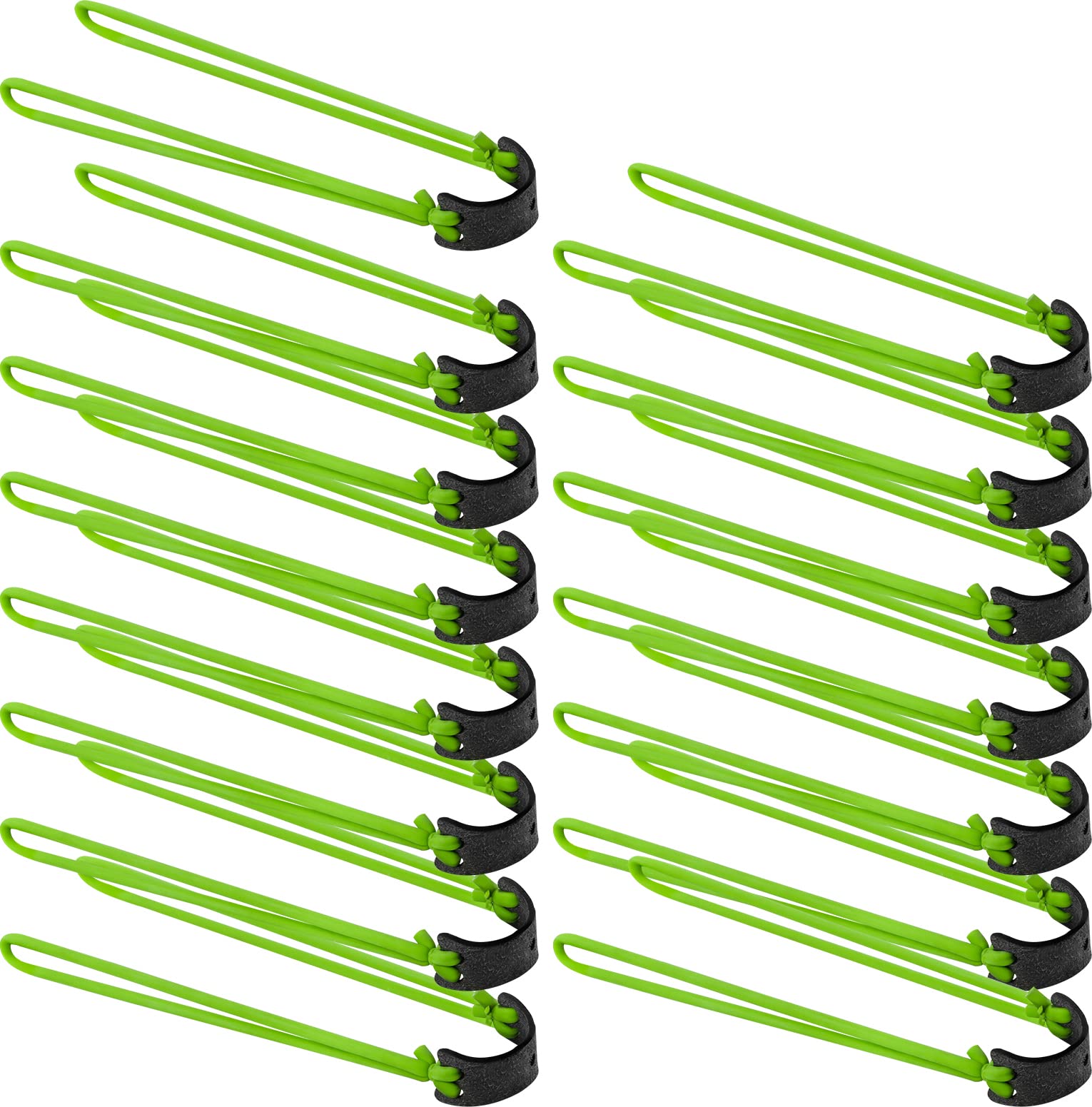 Jubaopen 15PCS Slingshot Elastic Band Slingshot Rubber Bands Catapult Elastics Tube for Outdoor Hunting Target Shooting Practice(Green)