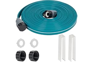 LINEX Sprinkler Soaker Hose 25 ft for Garden Lawn Watering Hose with Hose Stakes