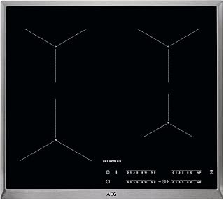 AEG IKB64431XB Autarkes Kochfeld / Herdplatte mit Touchscreen, Topferkennung & Hob²Hood-Funktion / Induktionskochplatte / 4 Kochzonen / Edelstahlrahmen / 60 cm
