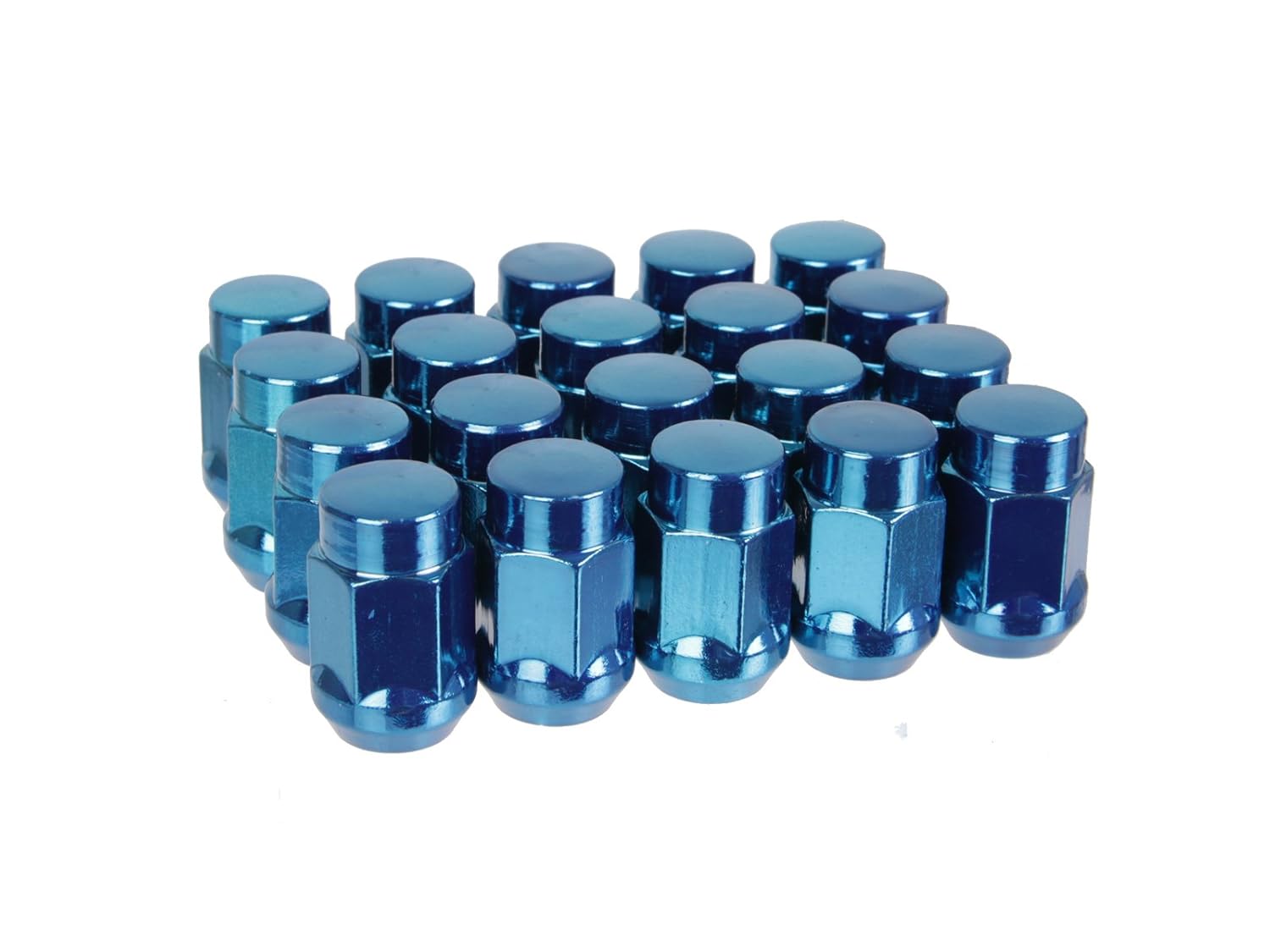 20pcs UberTechnic Blue Bulge Lug Nuts Metric 12x1.5