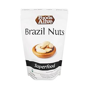 Foods Alive Brazil Nuts - Organic, Non-GMO, Raw, Vegan, Gluten-Free, Kosher - Natural Source of Protein, Fiber, and Fatty Acids - Add to Trail Mix or Make Brazil Milk, 12oz