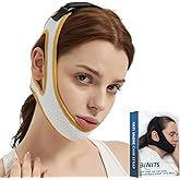 Chin Strap for CPAP User - Adjustable Snore Stopping Device Face Mask Bandage Keeping Mouth Closed - Better Night's Sleep No Dry Mouth Nasal Breathing for Women and Men (Yellow)
