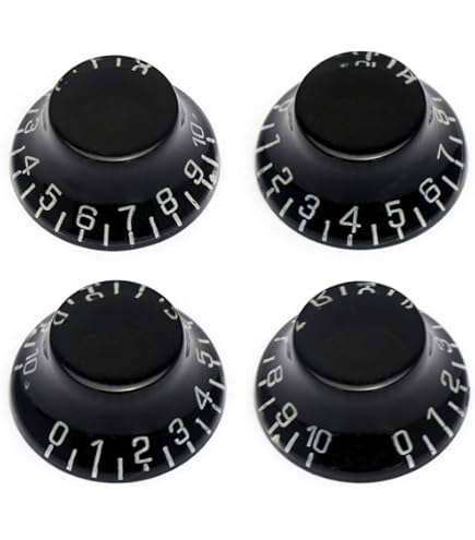 4 Boutons De Contrôle Volume/tone Pour Guitare électrique – Style 3 Couleurs, Diamètre 6mm, Remplacement Facile
