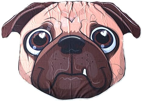 Amazon Co Jp パグ ブルドッグ タオル 犬 バスタオル ビーチタオル 175 140cm プール 海 海水浴 ビーチ ラウンドタオル 大判 薄手 マイクロファイバー Kkg ホーム キッチン
