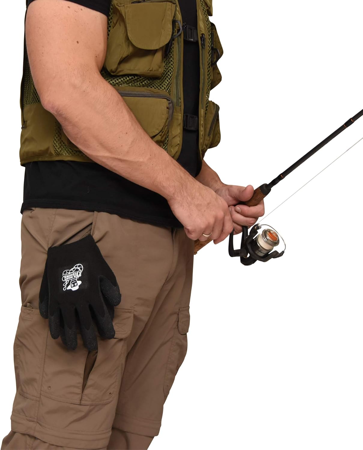 Fishing Gloves – Fish Handling Gloves for Fishing – Textured Grip Palm Fish Cleaning Gloves – Soft Lining Fishing Glove – Fish Fillet Gloves – One Size Fits Most L to XL Fishing Gloves : Sports & Outdoors