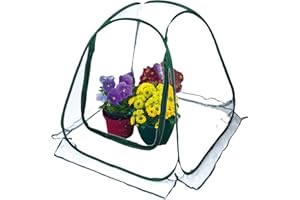 GROW GENIUS Small Greenhouse, Versatilefor Outdoors or Indoor. Pop up Greenhouse Plastic and Portable House for Year-Round Growing and Protection.