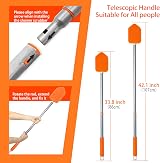 JEHONN 4-in-1 Shower Scrubber with Long Extendable Handle 4 Attachments view 3