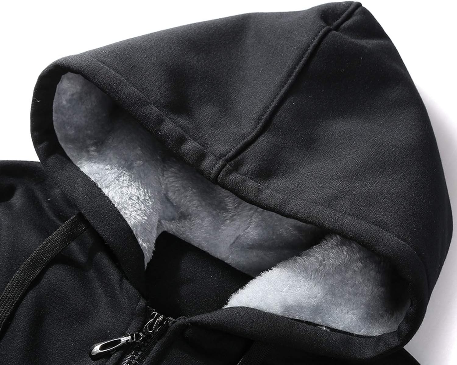 Men's Zip Up Hoodie Heavyweight Winter Sweatshirt Fleece Sherpa Lined Warm Jacket: Clothing