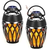 Vanten 2 Packs Outdoor Bluetooth Speakers, Bluetooth 5.0 Led Flame Speaker, IPX5 Waterproof Flame Torch Atmosphere Speaker, Flame Lamp, Gifts for Men Women, Decorations for Party Garden Patio