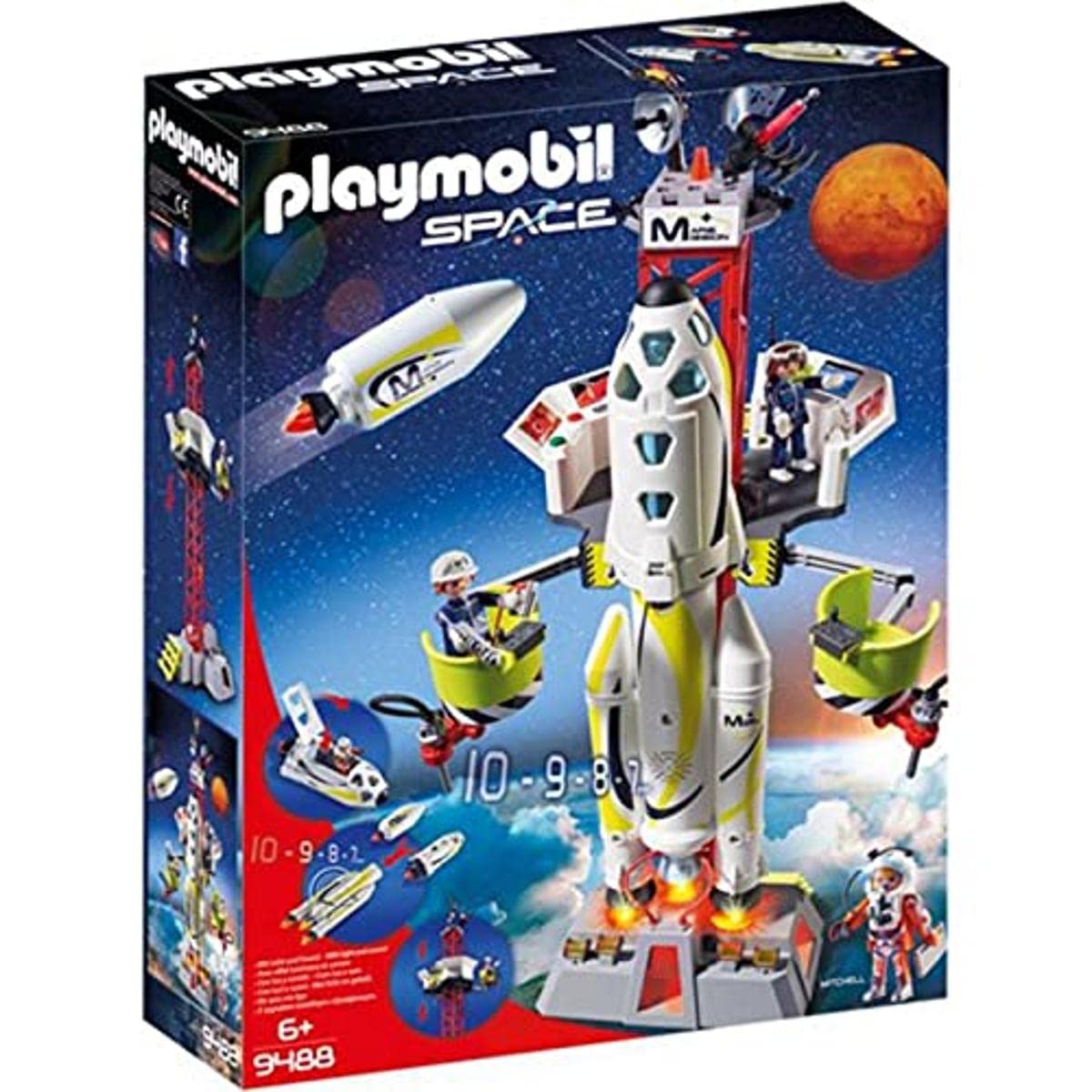 Playmobil 9488 Fusée Mars Avec Plateforme De Lancement- - Space- Mission Sur Mars Espace