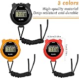 Dacitiery 3 Pcs Sports Stopwatch Timer Lap Split Digital Countdown Alarm Clock view 2