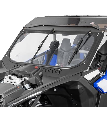 KUAFU Parabrezza In Vetro Laminato Per Can-Am Maverick X3 (2017-2023) – Completo Con Visiere Parasole