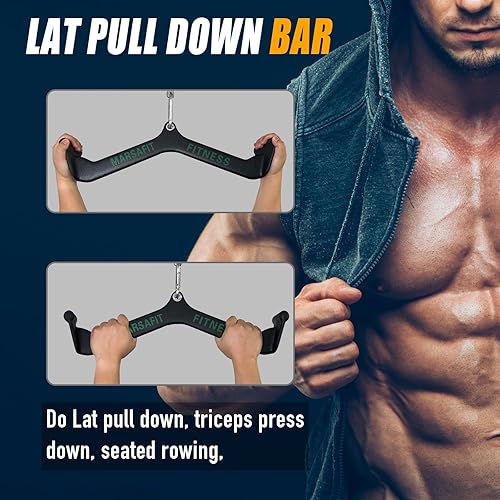 V Bar Bicep Curl Home Gym Fitness Rowing T-bar V-bar Pulley