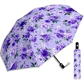 Small Travel Folding Umbrella for Girl | Auto Open/Close, Lightweight Compact, Windproof, Rainproof, UV Protection &amp; Sun Shade, for Commute &amp; Outdoor
