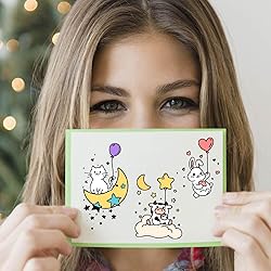 CRASPIRE Cartoon Animal Clear Stamps Cow Rabbit Cat