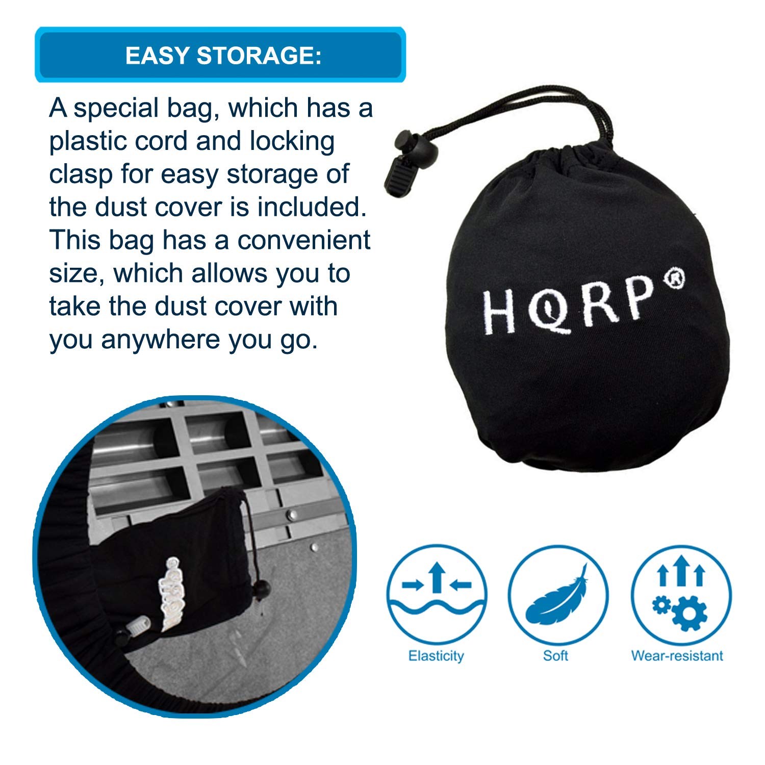 HQRP Elastic Keyboard Dust Cover for Roland VSynth GT XP10 XP50 XP