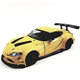 KiNSMART - Toyota GR Supra Concept Racing Edition 1:36 Scale 5" Die Cast Metal Super Sports Toy Car (Yellow)