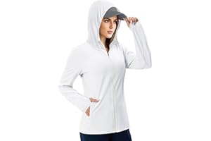 ANGEL CITIZ Women's UPF 70+ Sun Protection Hooded Jacket Lightweight Long Sleeve Sun Shirt for Women with Pocket