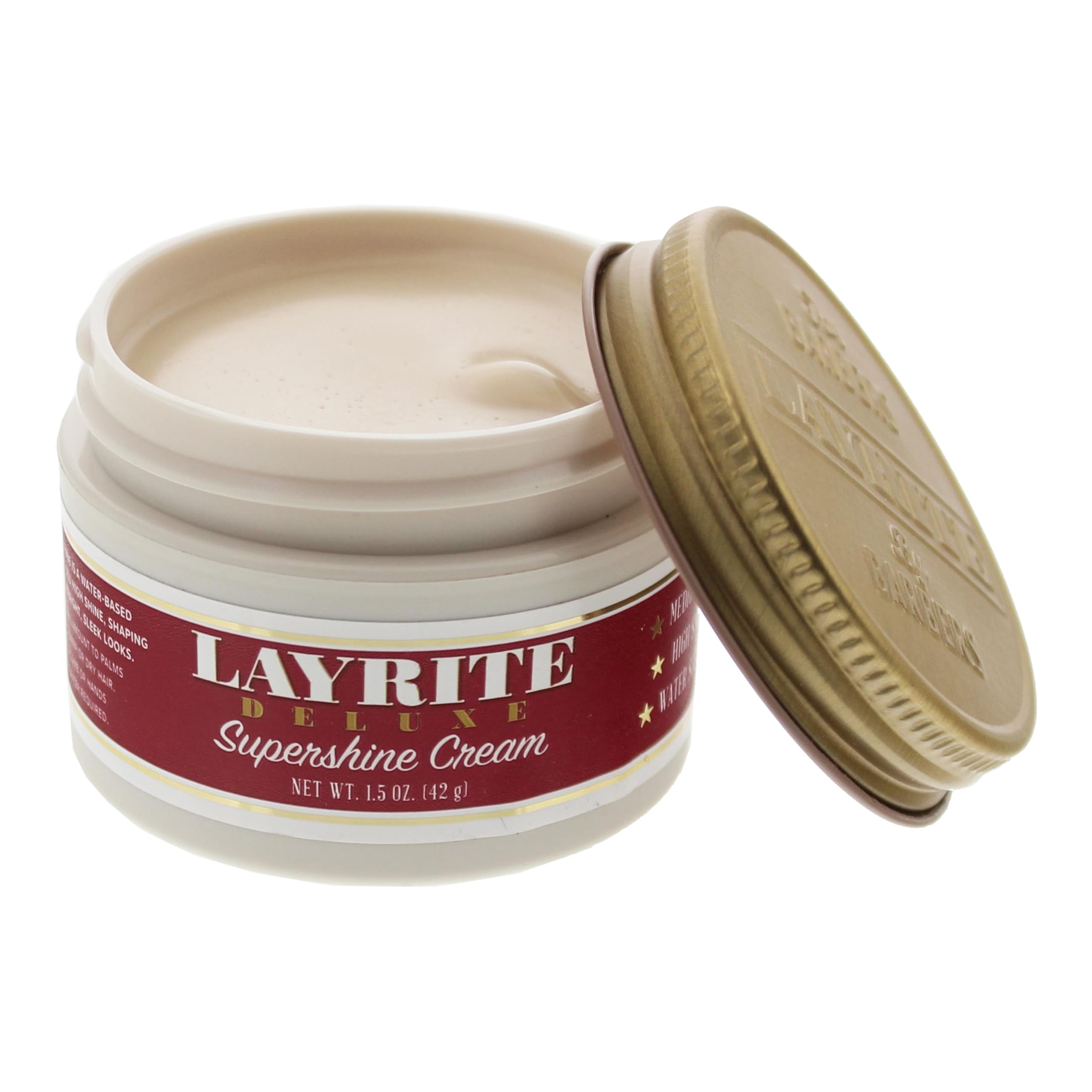 Layrite Supershine Cream 42g | Medium Hold | Water Soluble | High Shine