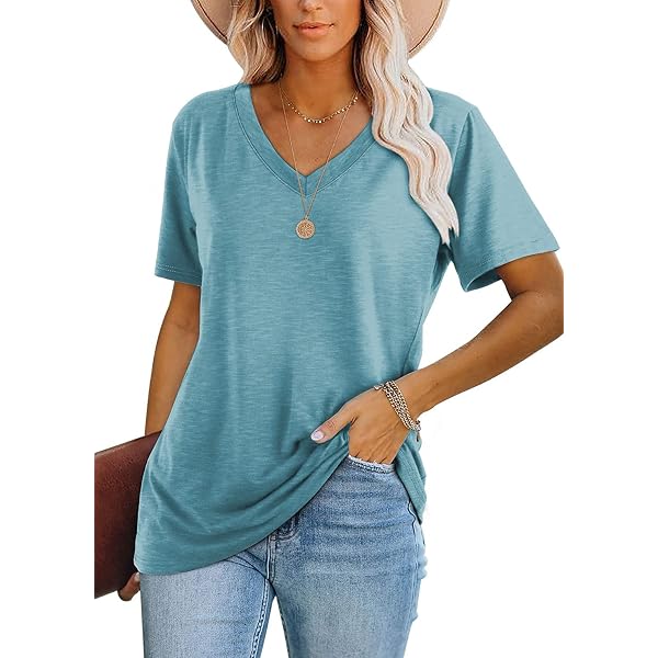 Beimuc Women's Summer T-Shirt – Crewneck Short Sleeve, Side Split Loose Tunic, Coffee Color, Size Large
