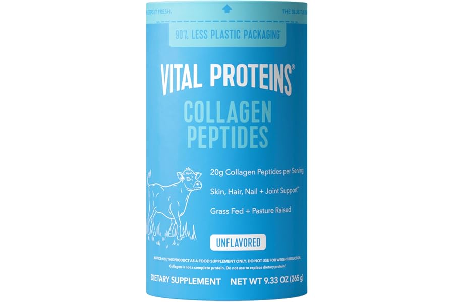 Vital Proteins Collagen Peptides Powder - Supports Hair, Nail, Skin, Bone & Joint Health, Unflavored, Collagen Protein 9.33 O