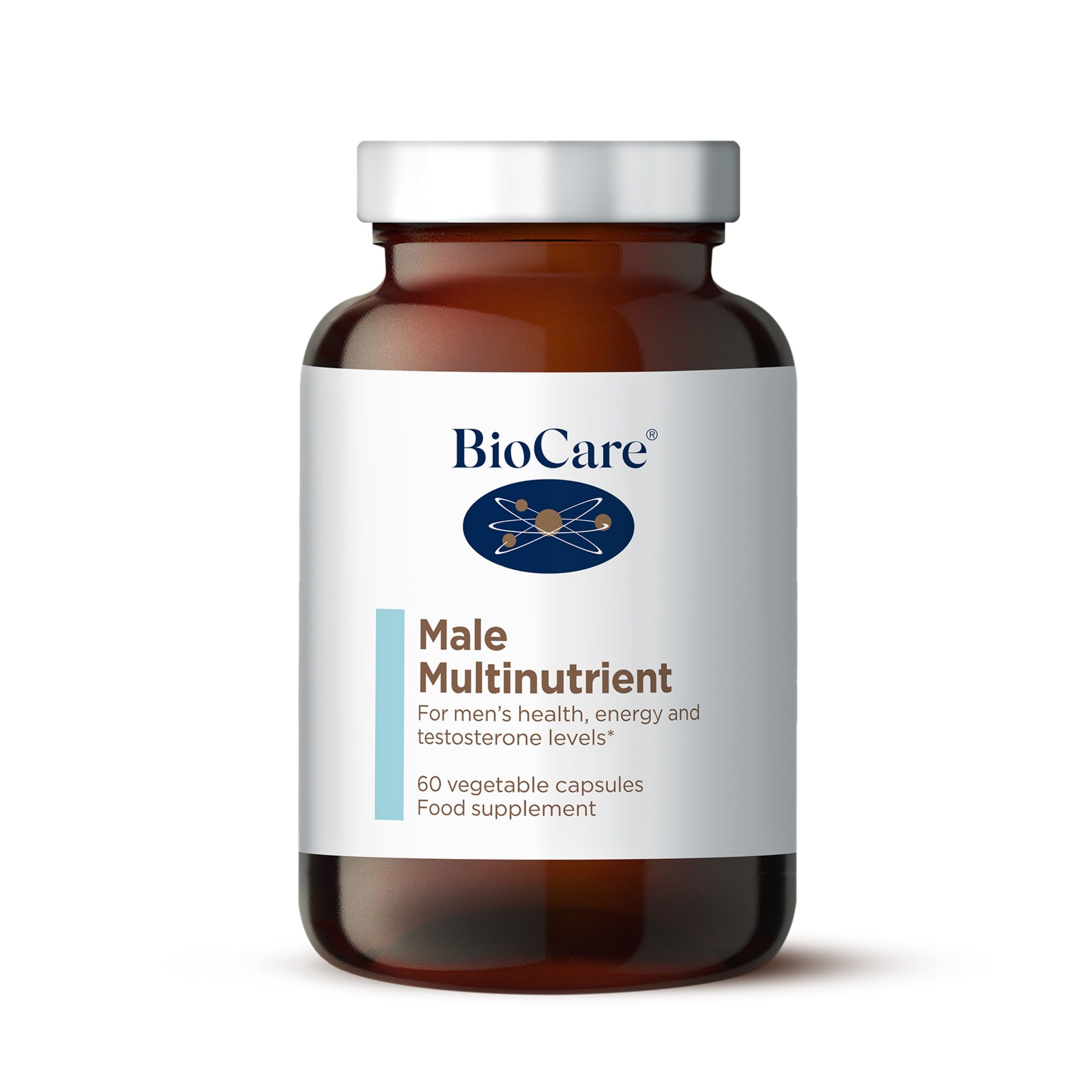 BioCare Male Multinutrient - High Potency Multinutrient for Men’s Health - with Vitamin B, Zinc and Vitamin C - Energy, Testosterone Level, Immune & Fertility Support - 60 Capsules