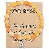 Cenwa Orange Awareness Bracelet - Leukemia Awareness Ribbon - Survivor Gift