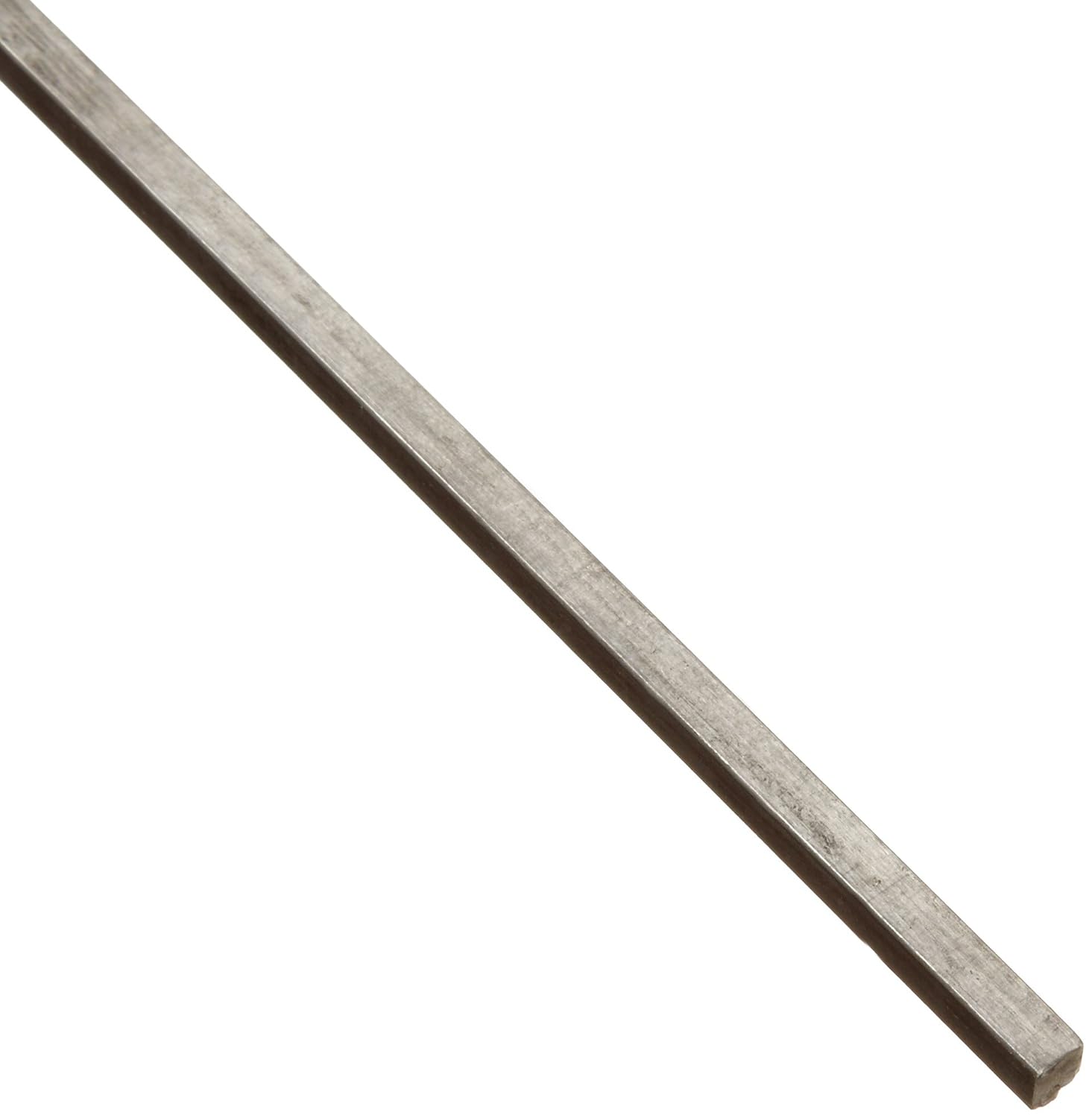 Steel Key Stock, Standard Tolerance, 1/4" Thickness, 1/4" Width, 12