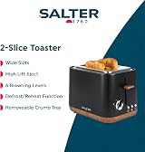 Salter Toronto 2-Slice Toaster 6 Browning Levels Wide Slots 815W Black view 2