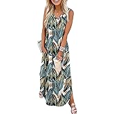 Sampeel Summer Dresses Maxi Dress Vacation Beach Sundresses 2025 with Pockets