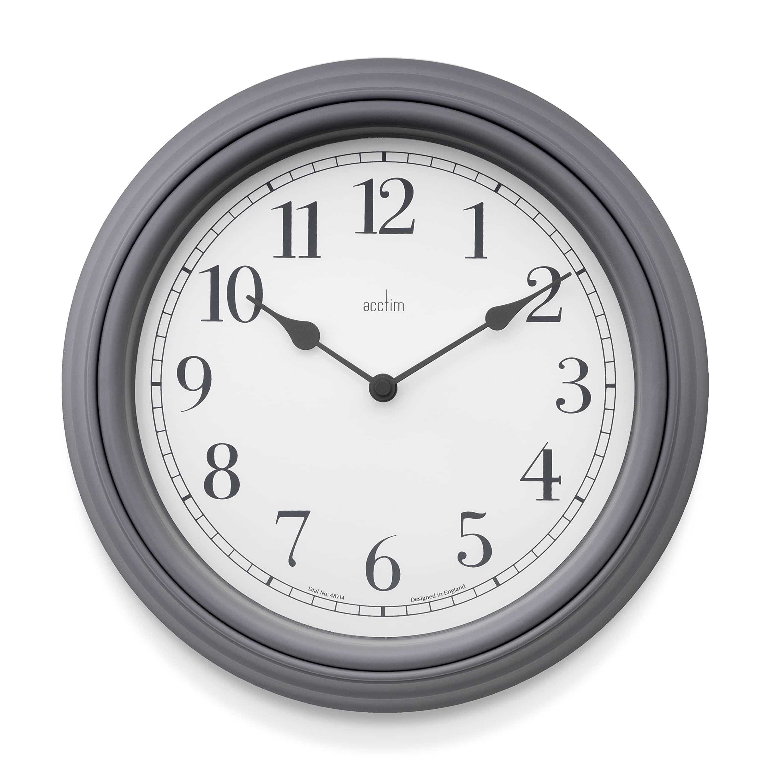 Acctim Devonshire Traditional 28cm Wall Clock (Pigeon Grey)