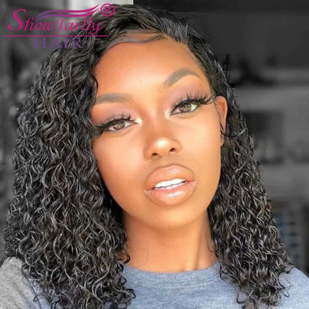 Buy Showjarlly Curly Wave Lace Side Part Front Wigs With Baby Hair
