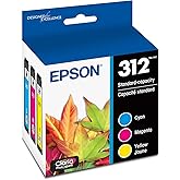 EPSON 312 Claria Photo HD Ink Standard Capacity Cyan/Magenta/Yellow (T312923-S) Works with Expression XP-8500, 8600, 8700, 15