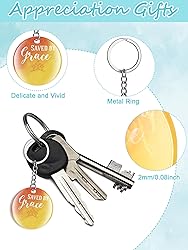 Janmercy 120 Pcs Acrylic Christian Keychain Floral
